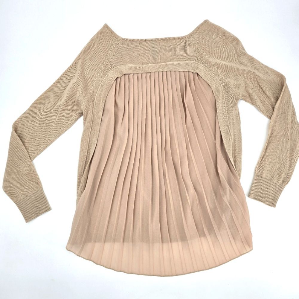 Elan Pleated Back Sweatshirt Top Size S